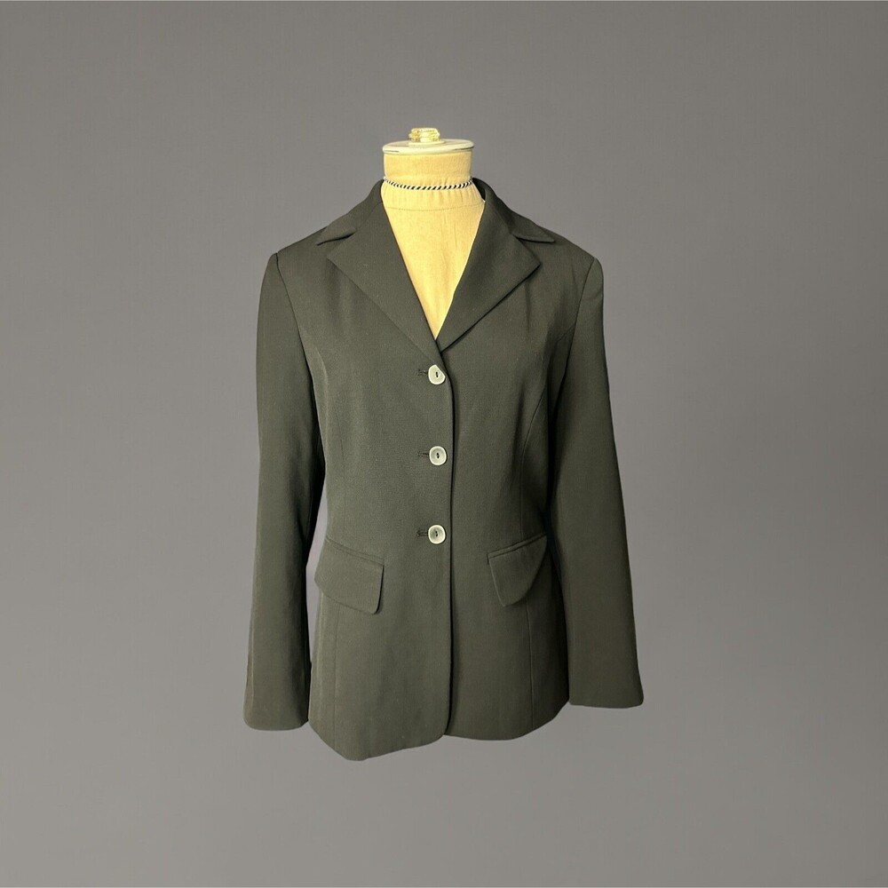 Paola Rossini Woman Blazer Virgin Wool Made In Italy  Black SZ 4